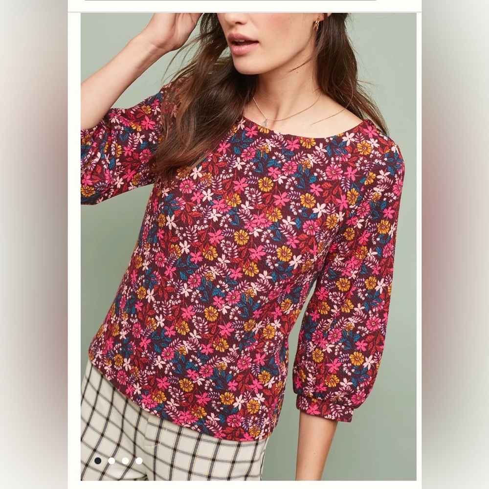 NWT Anthropologie Maeve Decatur Printed Top